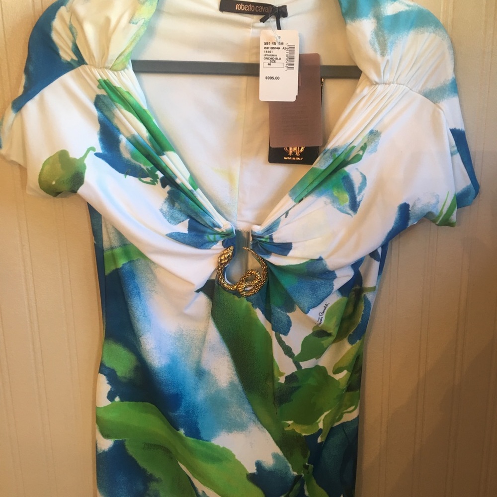 Roberto Cavalli snake shirt signed